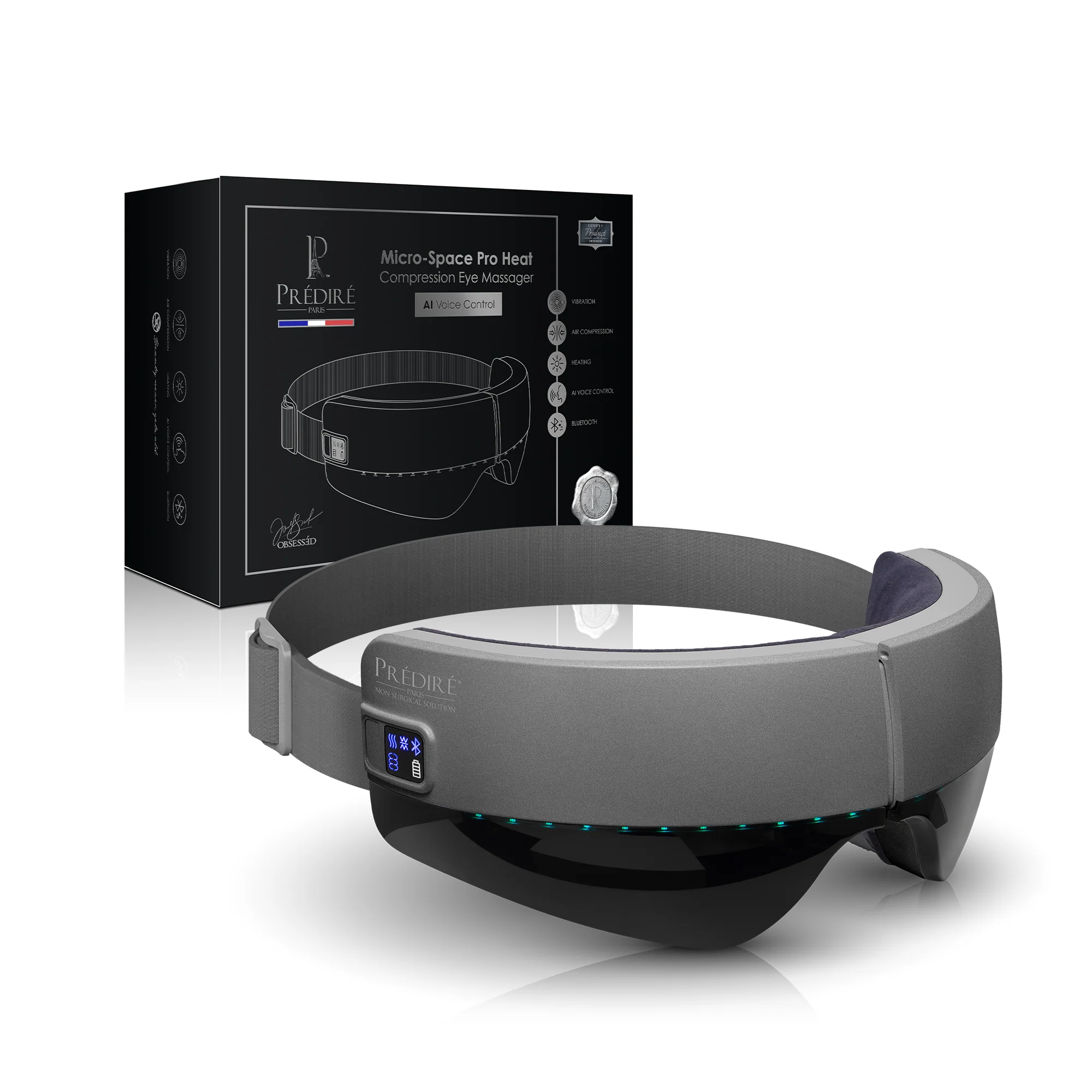 Micro-Space Pro Heat Compression Eye Massager. With AI Voice Control